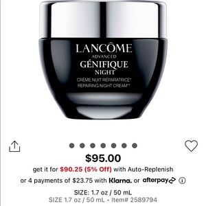 Lancôme Génifique Repair Youth Activating Night Cream 1.7 oz new in box